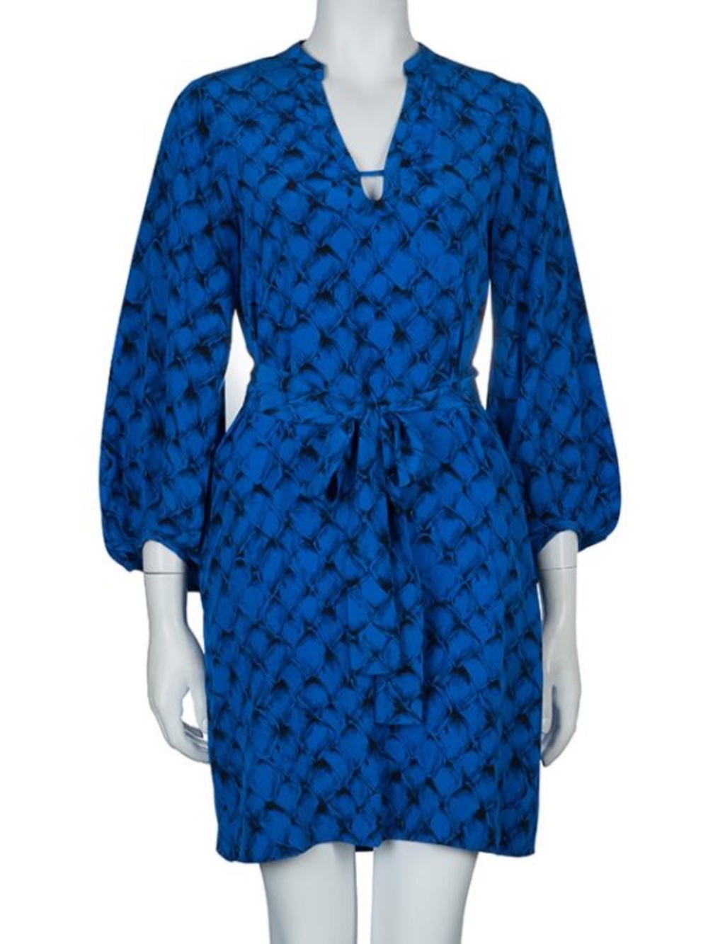 Diane Von Furstenberg Tanyana Clean Silk Knee Length Dress Size 10